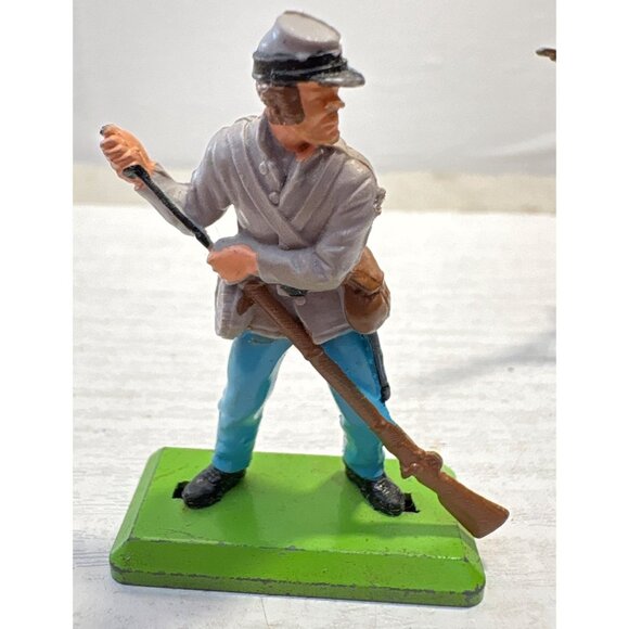 Vintage Britains Ltd 1971 Deetail Civil War Toy Soldiers & Horses Set Made In En - Picture 5 of 16